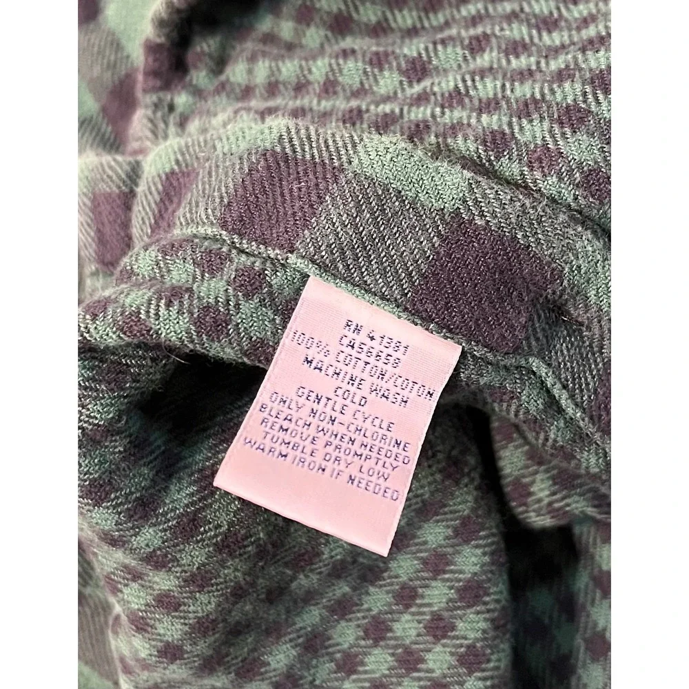 Polo Ralph Lauren Flannel Shirt Mens 3XB Green Black Buffalo Plaid LS